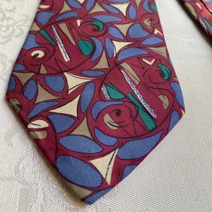 Geoffrey Beene Artsy pattern tie 100% silk